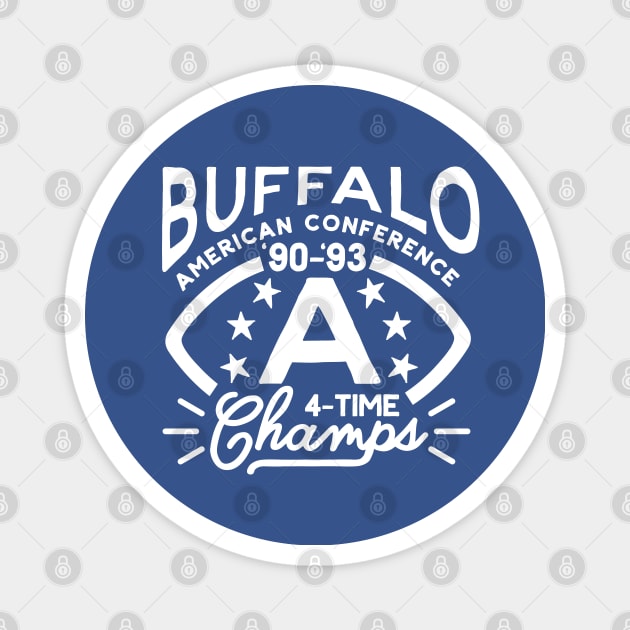 Buffalo 90's AFC Champions Magnet by Carl Cordes